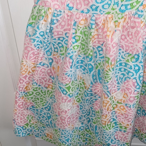 Lilly Pulitzer Strapless Dress in Pink, Blue, Green, and Yellow - Picture 3 of 12